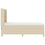 vidaXL Lit à ressorts avec matelas Crème 140 x 200 cm tissu