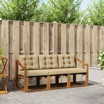vidaXL Ensemble de canapés d'extérieur 3 Pièces Naturel et Beige