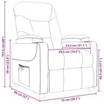 vidaXL Fauteuil de massage Marron foncé Tissu