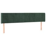vidaXL Tête de lit avec oreilles Vert foncé 183x16x78/88 cm Velours