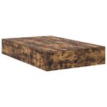 vidaXL Cadre de lit avec rangement Chêne fumé 120 x 190 cm