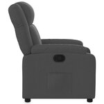 vidaXL Fauteuil inclinable Gris foncé Tissu