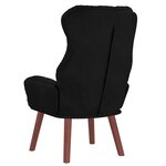 vidaXL fauteuil Noir 69 x 74 x 93 cm Velours