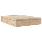 vidaXL Lit avec matelas 140x200 cm bois massif de pin