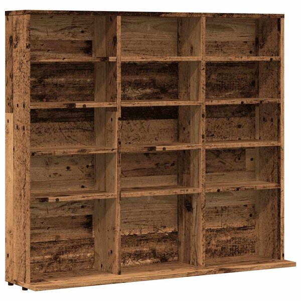 vidaXL Armoire à CD vieux bois 100x23x89 5 cm bois d'ingénierie