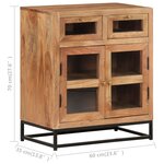 vidaXL Buffet 60x35x70 cm Bois d'acacia massif