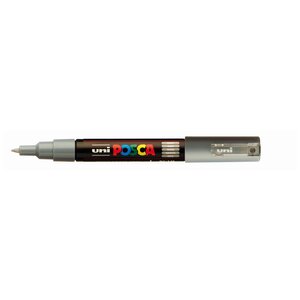 Marqueur pointe conique extra-fine POSCA PC1MC 0,7 - 1mm Gris x 12 POSCA