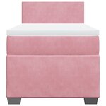 vidaXL Sommier à lattes de lit et matelas Rose 80x200 cm Velours