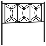 vidaXL Tête de lit de remplacement métal noir 107 cm