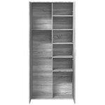vidaXL Buffet haut sonoma gris 80x35x180 cm bois d'ingénierie
