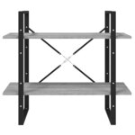 vidaXL Bibliothèque 2 niveaux Sonoma gris 80x30x70cm Bois d'ingénierie