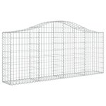 vidaXL Paniers à gabions arqués 13 Pièces 200x30x80/100 cm Fer galvanisé
