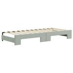 vidaXL Lit de jour avec gigogne et matelas gris clair 80x200cm velours