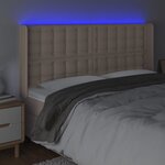vidaXL Tête de lit à LED Cappuccino 163x16x118/128 cm Similicuir
