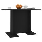 vidaXL Table de salle à manger Noir 110 x 60 x 75 cm Aggloméré