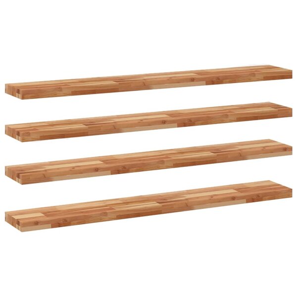 vidaXL Étagères flottantes 4 Pièces 160x20x4 cm acacia massif à l'huile