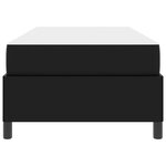 vidaXL Cadre de lit avec matelas Noir 90 x 190 cm tissu
