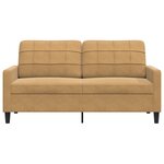 vidaXL Canapé à 2 places Marron 140 cm Velours