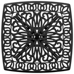 vidaXL Table de jardin noir 53x53x53 cm aluminium coulé