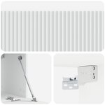 vidaXL Meuble TV mural Blanc 98 x 31 x 30 cm Bois d'ingénierie