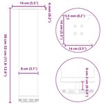 vidaXL Pieds de table basse 4 pièces Blanc 30-32 cm Acier