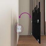 vidaXL Tête de lit murale Noir 166x3x80 cm Bois massif de pin