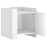 vidaXL Table de chevet blanc 45x50x50 cm bois d’ingénierie