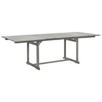 vidaXL Table à dîner de jardin (160-240)x100x75cm Bois d'acacia massif