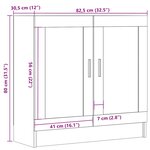 vidaXL Meuble vieux bois 82 5x30 5x80 cm bois d'ingénierie