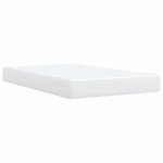 vidaXL Sommier à lattes de lit avec matelas Blanc 120x200cm Similicuir
