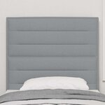 vidaXL Tête de lit LED avec des lumières à LED Gris clair 100 cm tissu