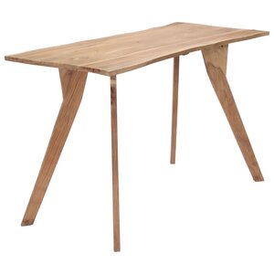 vidaXL Table de salle à manger 120x58x76 cm Bois d'acacia solide