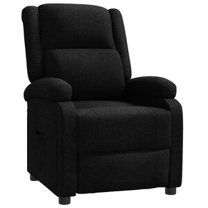 vidaXL Fauteuil inclinable Noir Tissu