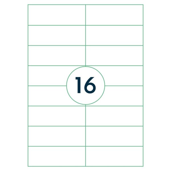 rillprint Étiquettes autocollantes 105x37 mm 500 feuilles Blanc