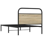 vidaXL Cadre de lit sans matelas 100x190 cm chêne sonoma