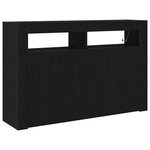 vidaXL Buffet Chêne noir 116 x 30 x 75 cm Bois d'ingénierie