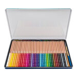 Crayons de couleur aquarellables mine épaisse Boite métallique 36 pièces + pinceau