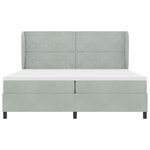 vidaXL Lit à ressorts avec matelas Gris clair 200 x 200 cm Velours