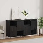 vidaXL Buffets 2 Pièces Chêne noir