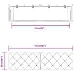 vidaXL Coussin de tête de lit noir 180 cm velours