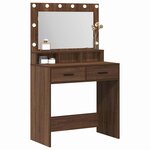 vidaXL Table de Toilette Chêne brun 79 x 41 x 135 cm Bois d'ingénierie