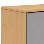 vidaXL Armoire à chaussures OLDEN gris et marron bois massif de pin