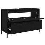 vidaXL Meuble de salle de bain lavabo tiroirs chêne noir 90x34 5x60 cm