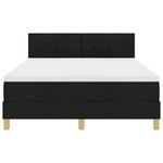 vidaXL Lit à ressort LED avec matelas avec LED Noir 140 x 200 cm tissu