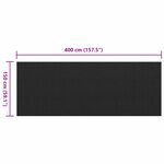 vidaXL Tapis de sol Noir 1 5 x 4 m Caoutchouc