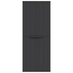 vidaXL Armoire de rangement d'extérieur noir 65x37x165 cm PP