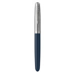 PARKER 51 Stylo Plume  Corps Résine Bleu nuit + Capuchon inox poli  Plume fine  Coffret cadeau