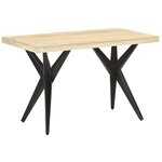 vidaXL Table de salle à manger 120x60x76 cm Bois solide de manguier