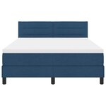 vidaXL Lit à ressorts avec tête de lit Bleu 140 x 190 cm tissu