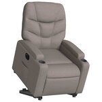 vidaXL Fauteuil inclinable électrique taupe tissu